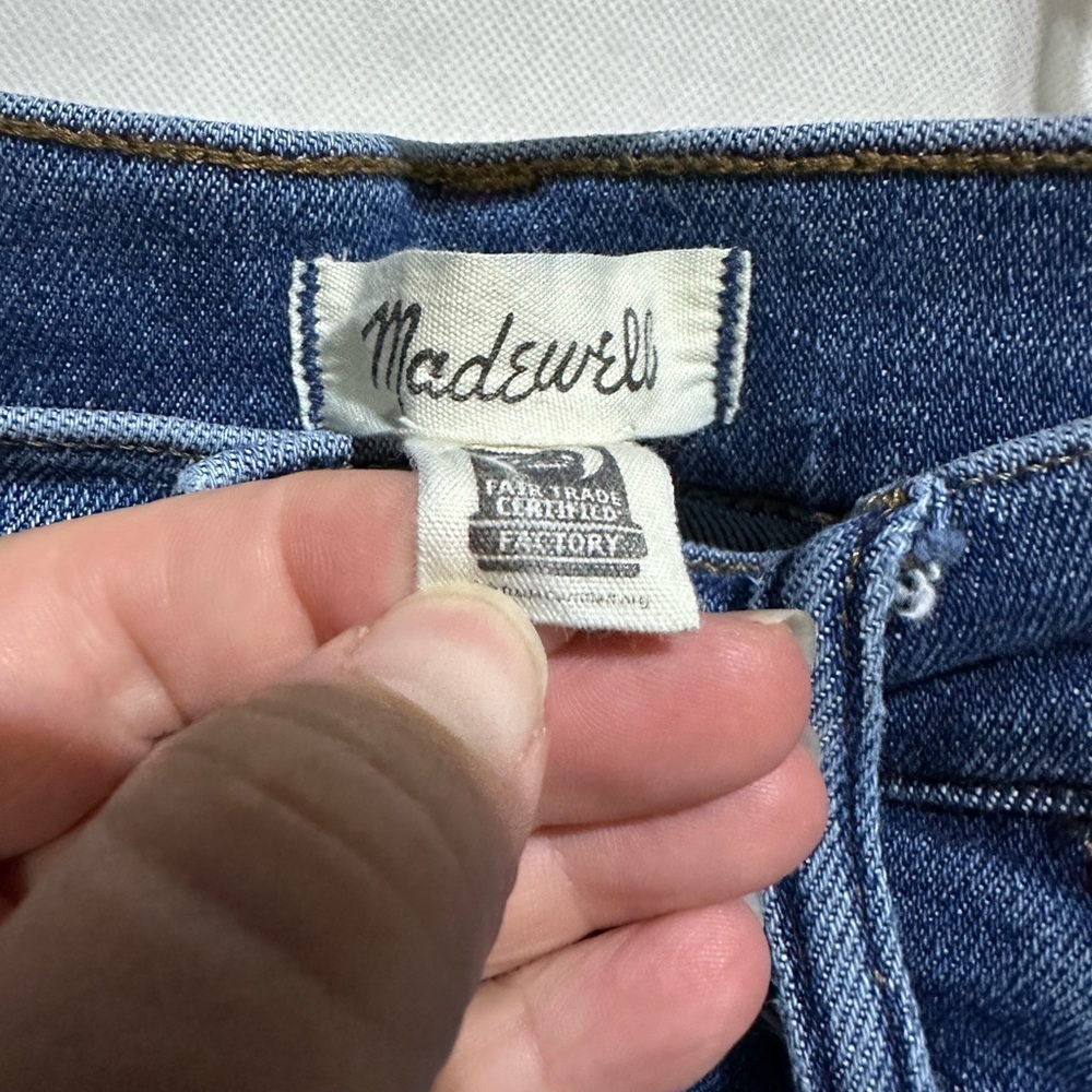 Madewell Blue Jeans The Perfect Vintage Wide-Leg Womens Sz 32 Medium Wash Preppy - Picture 3 of 6